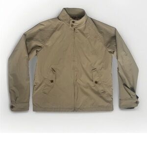 Uniqlo Mens Harrington Jacket Sz Medium Beige Bomber Lightweight Zip Up Casual